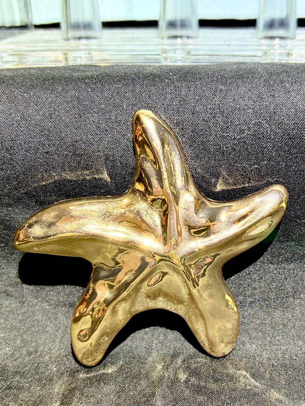 Dramatic Freeform Goldtone Starfish Scarf Slider or Accessory. 3 Available